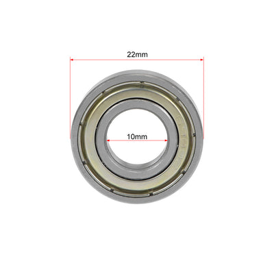 Harfington Uxcell Deep Groove Ball Bearings Metric Double Shield Chrome Steel ABEC1 Z1