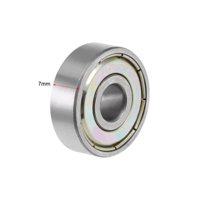 Harfington Uxcell Deep Groove Ball Bearing Metric Double Shielded Chrome Steel ABEC1 Z1 Level