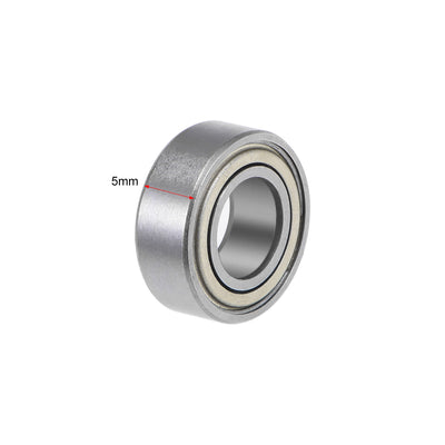 Harfington Uxcell Deep Groove Ball Bearing Metric Double Shielded Chrome Steel ABEC1 Z1 Level