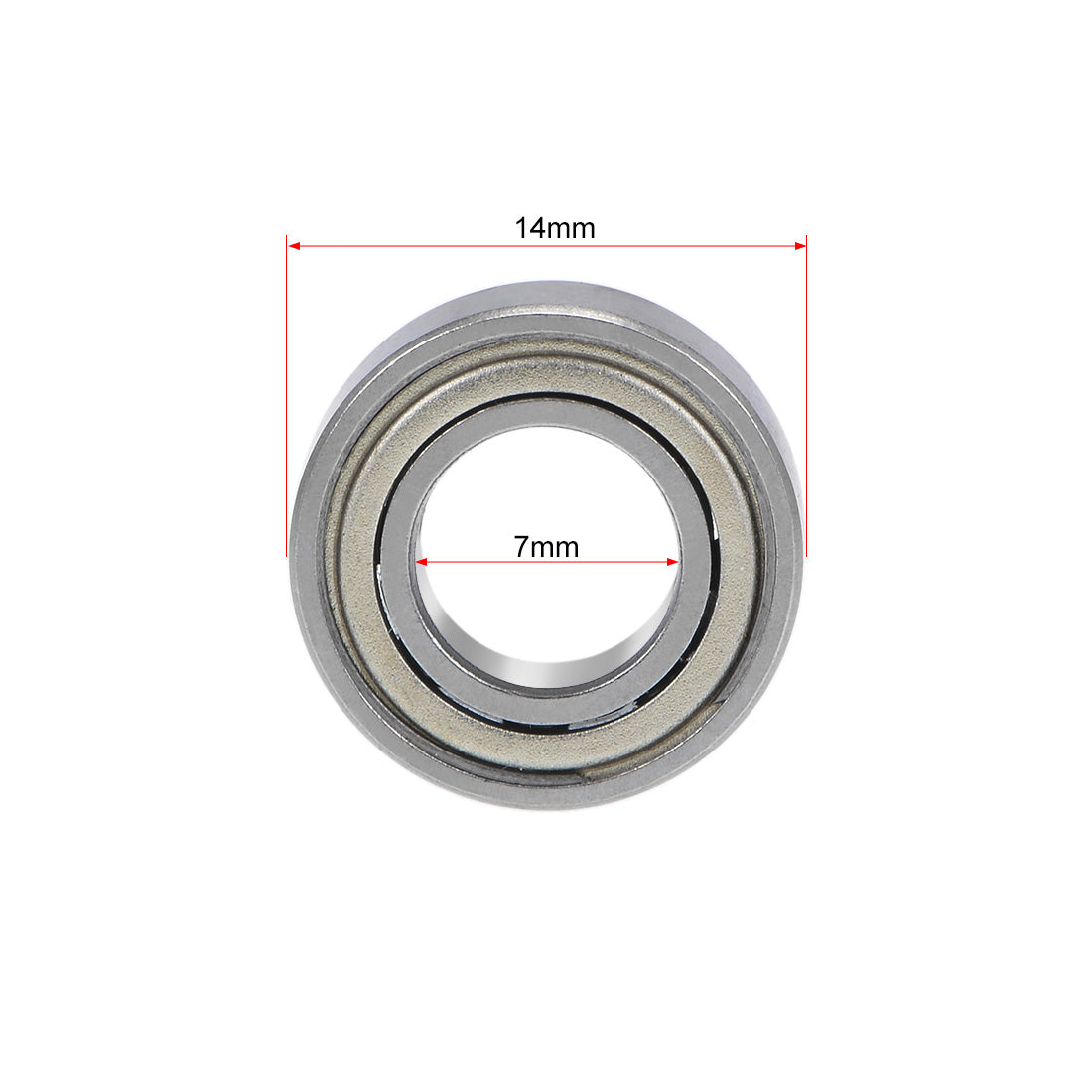 uxcell Uxcell Deep Groove Ball Bearing Metric Double Shielded Chrome Steel ABEC1 Z1 Level