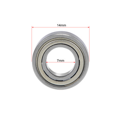 Harfington Uxcell Deep Groove Ball Bearing Metric Double Shielded Chrome Steel ABEC1 Z1 Level