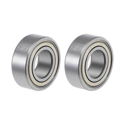 Harfington Uxcell Deep Groove Ball Bearing Metric Double Shielded Chrome Steel ABEC1 Z1 Level