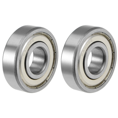 Harfington Uxcell Deep Groove Ball Bearing Double Shielded Chrome Metric Bearings P0 Z1