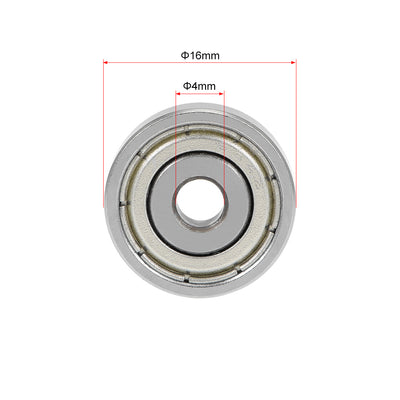 Harfington Uxcell Deep Groove Ball Bearings Metric Double Shielded Chrome Steel ABEC1 Z1