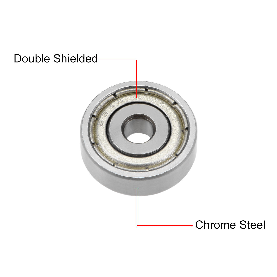 uxcell Uxcell Deep Groove Ball Bearing Metric Double Shielded Chrome Steel ABEC1 Z1 Level