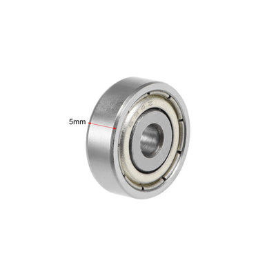 Harfington Uxcell Deep Groove Ball Bearing Metric Double Shielded Chrome Steel ABEC1 Z1 Level