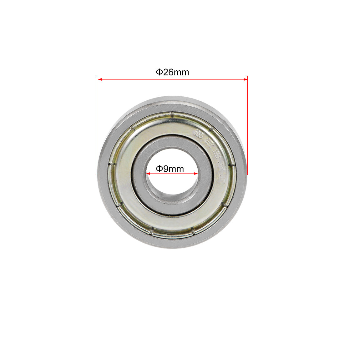 uxcell Uxcell Deep Groove Ball Bearings Metric Double Shield Chrome Steel ABEC1 Z1