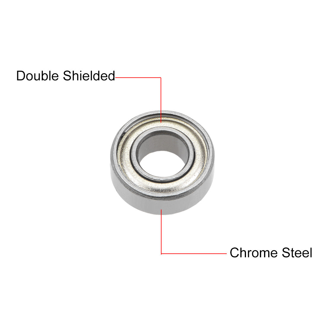 uxcell Uxcell Deep Groove Ball Bearings Metric Double Shield Chrome Steel P0 Z1