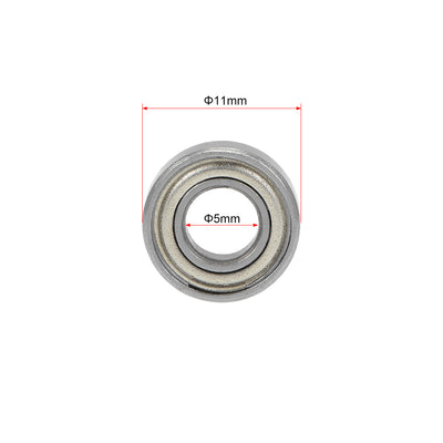 Harfington Uxcell Deep Groove Ball Bearings Metric Double Shield Chrome Steel P0 Z1