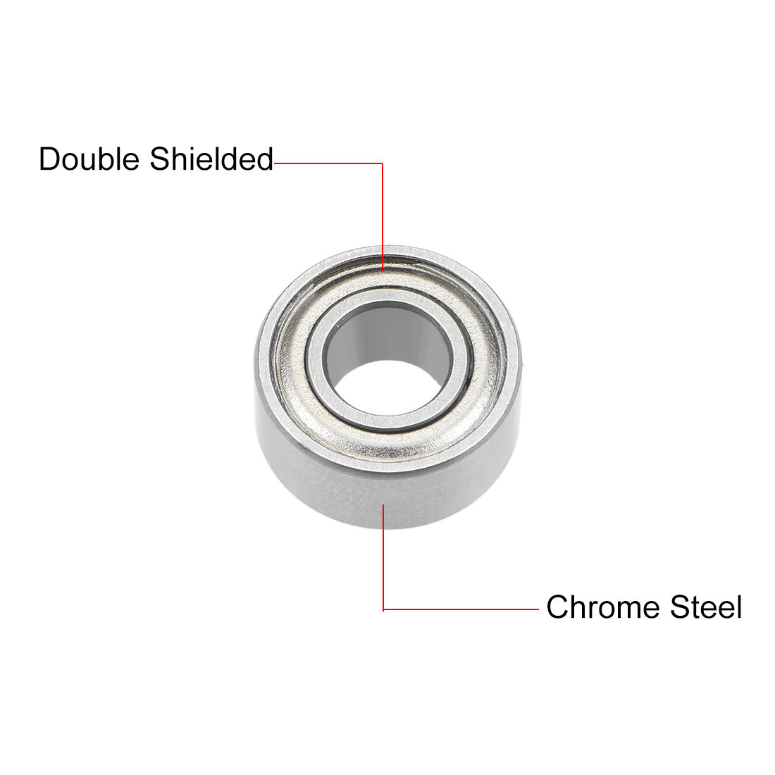 uxcell Uxcell Deep Groove Ball Bearings Metric Double Shielded Chrome Steel ABEC1 Z1