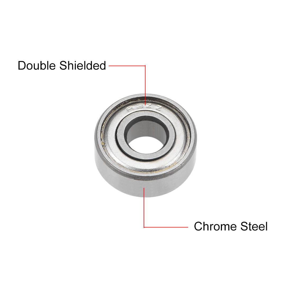 uxcell Uxcell Deep Groove Ball Bearings Inch Double Shield Chrome Steel ABEC1 Z1