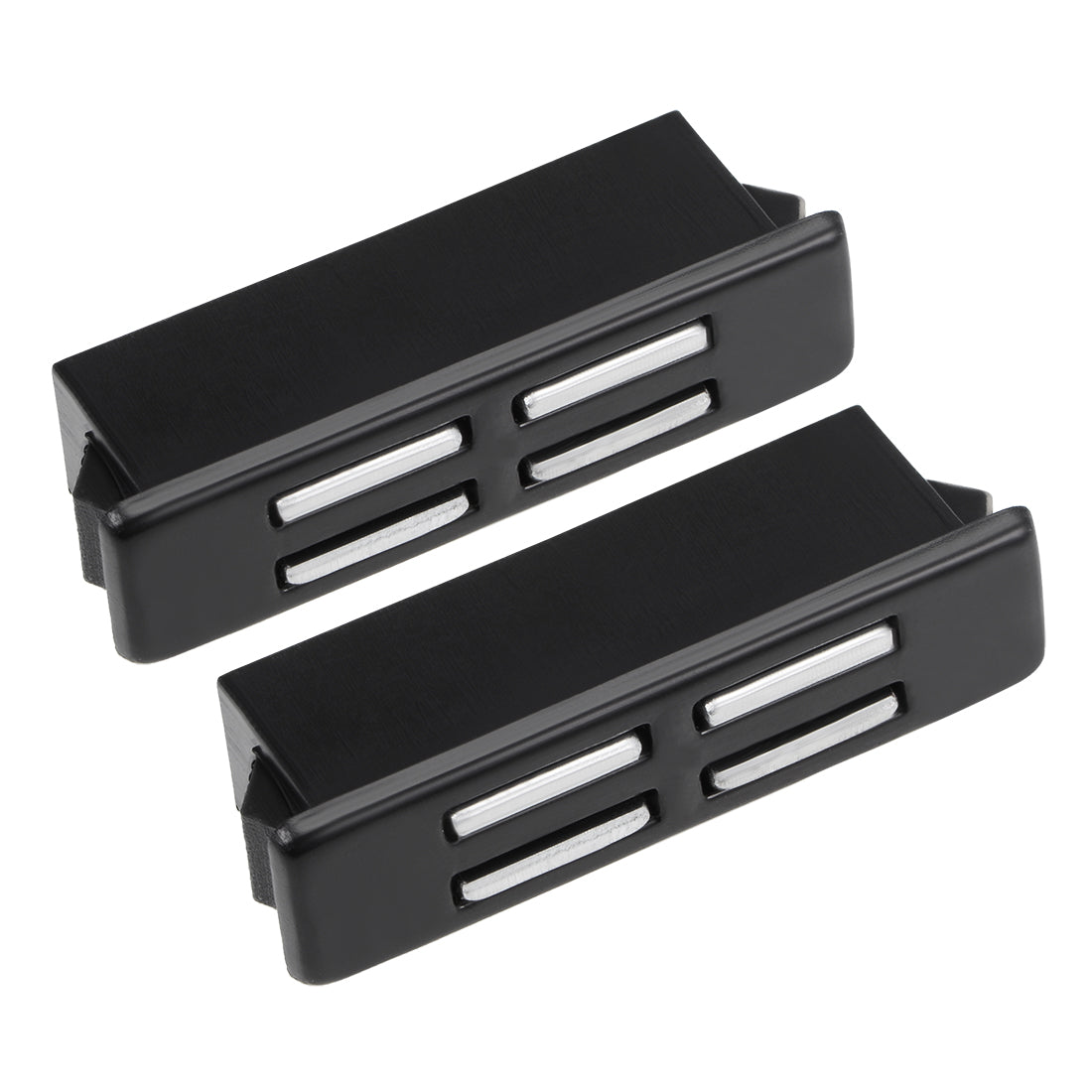 uxcell Uxcell Magnetic Latches Catch Cabinet Door Furniture Hardware Plastic Black 2pcs