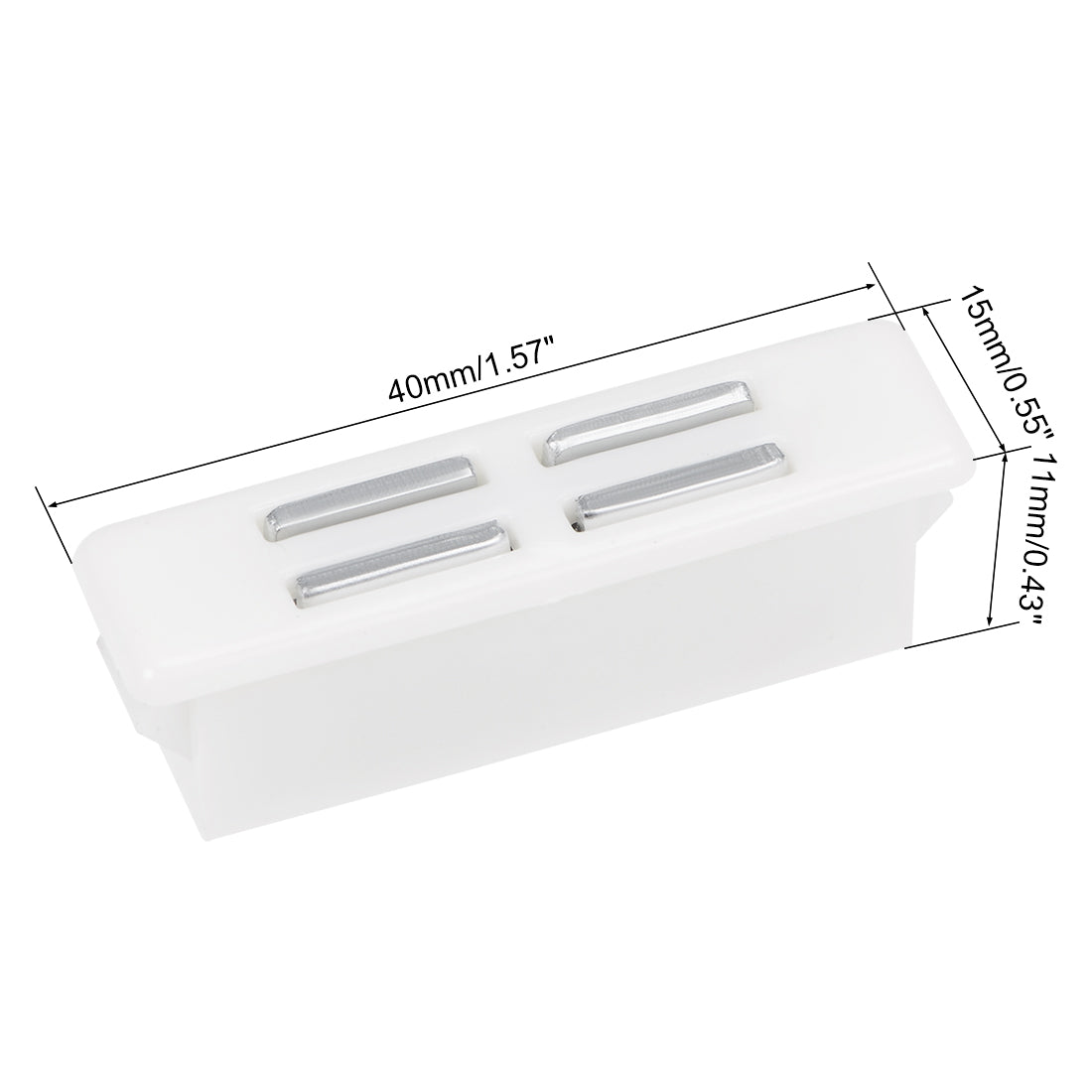 uxcell Uxcell Magnetic Latches Catch Cabinet Door Furniture Hardware Plastic White 2pcs