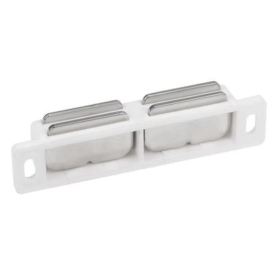 Harfington Uxcell Double Magnetic Latches Catch for Cabinet Door Cupboard 3" Long White 4pcs