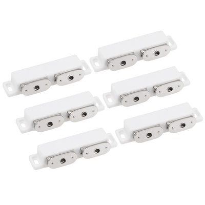 uxcell Uxcell Double Magnetic Latches Catch for Cabinet Door Cupboard 3" Long White 6pcs