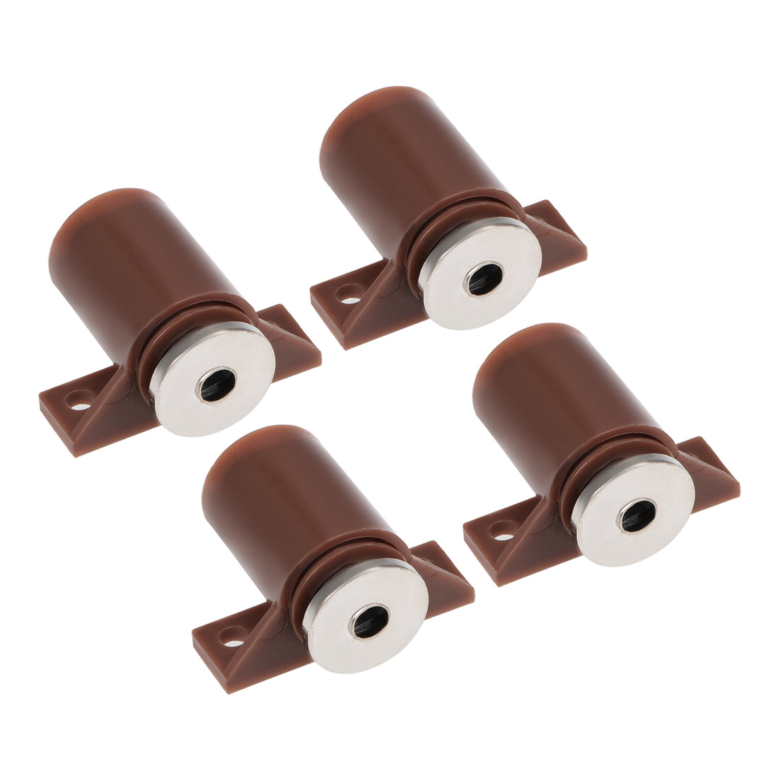 uxcell Uxcell Cabinet Door Magnetic Latch Catch for Bathroom Kitchen Cupboard Brown 4pcs