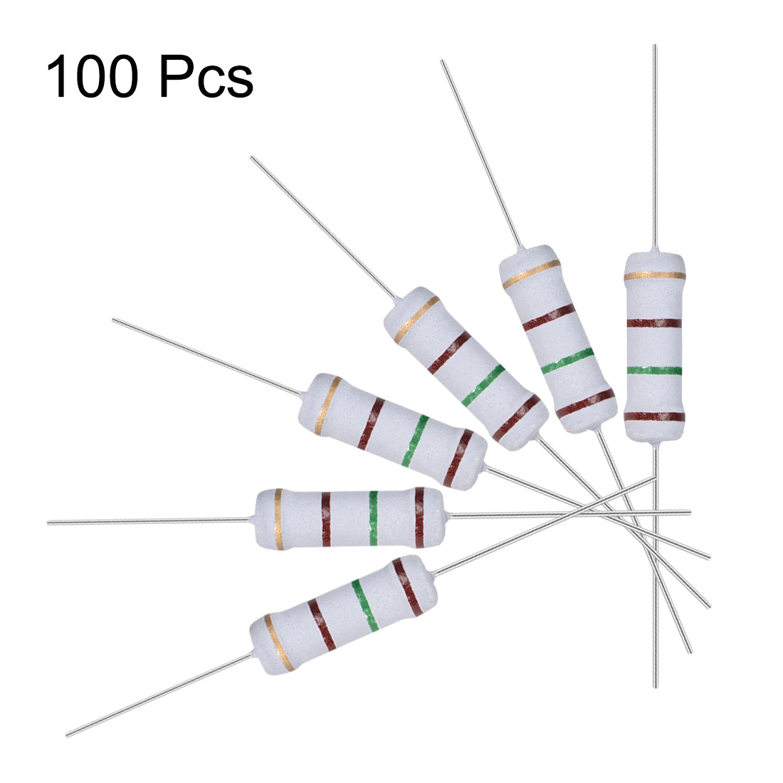 uxcell Uxcell 100pcs 2W 2 Watt Metal Oxide Film Resistor Axile Lead 150 Ohm ±5% Tolerance