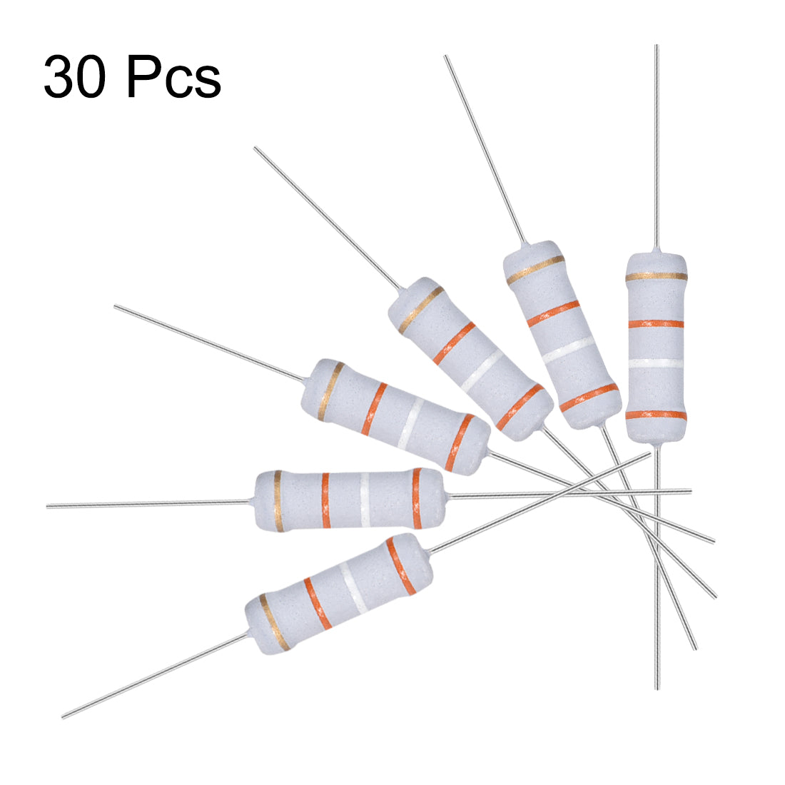 uxcell Uxcell 30pcs 2W 2 Watt Metal Oxide Film Resistor Axile Lead 39K Ohm ±5% Tolerance