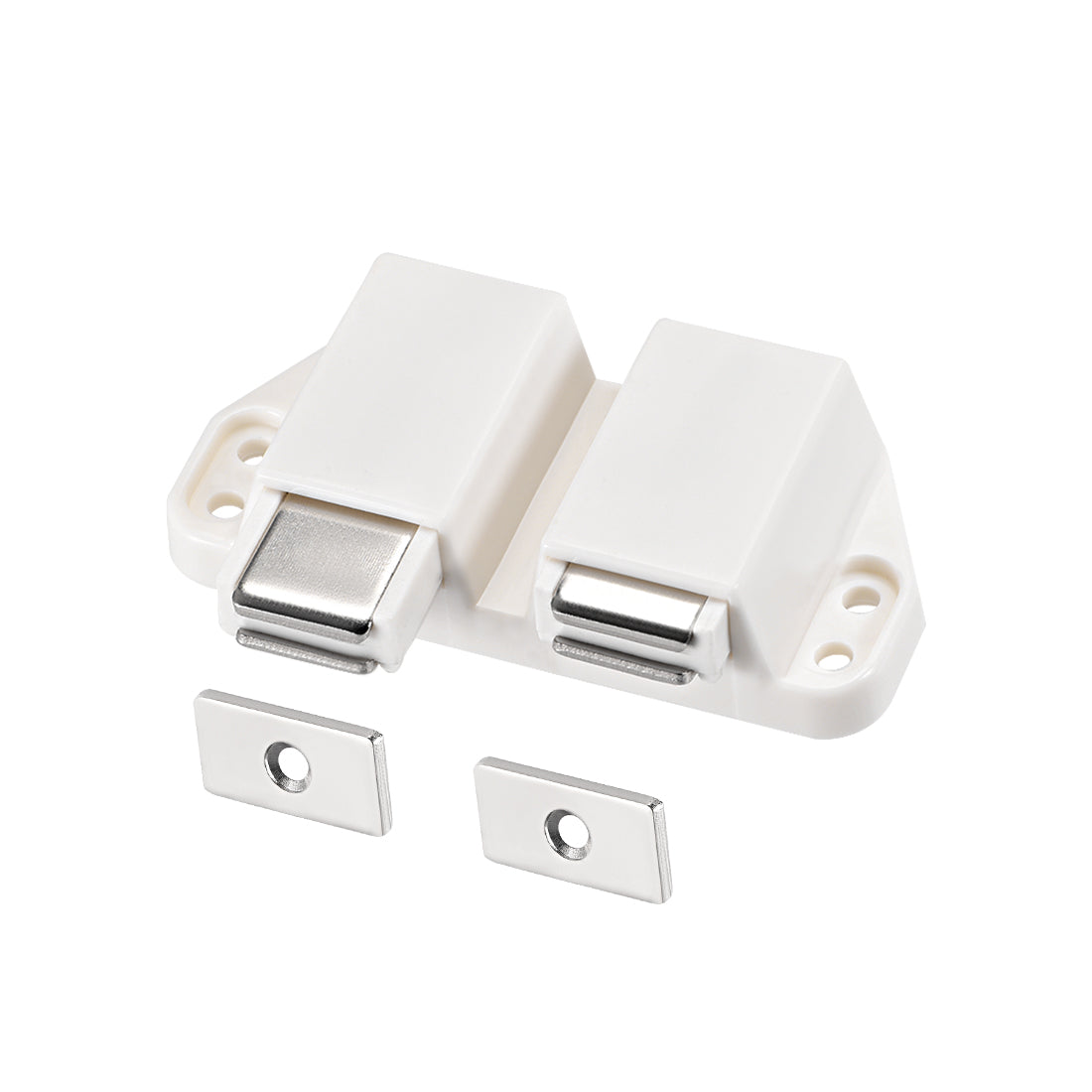 uxcell Uxcell Double Touch Catch Magnetic Press Latch for Cabinet Door Cupboard White 2pcs