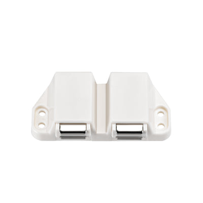 Harfington Uxcell Double Touch Catch Magnetic Press Latch for Cabinet Door Cupboard White 2pcs