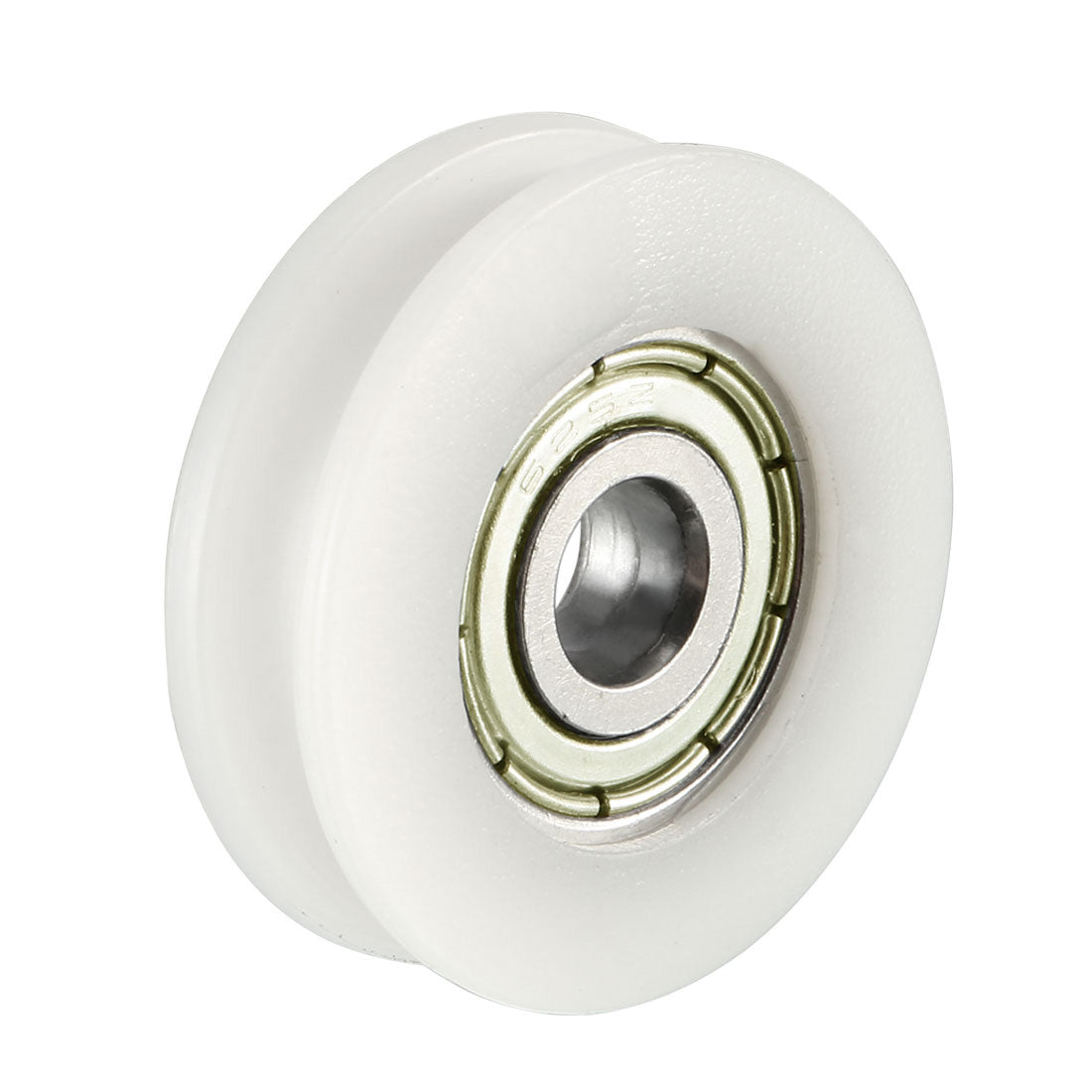 uxcell Uxcell 1.8mm Deep Metal V Groove Guide Bearing Pulley Rail Ball Wheel White 5x24x7mm 4pcs