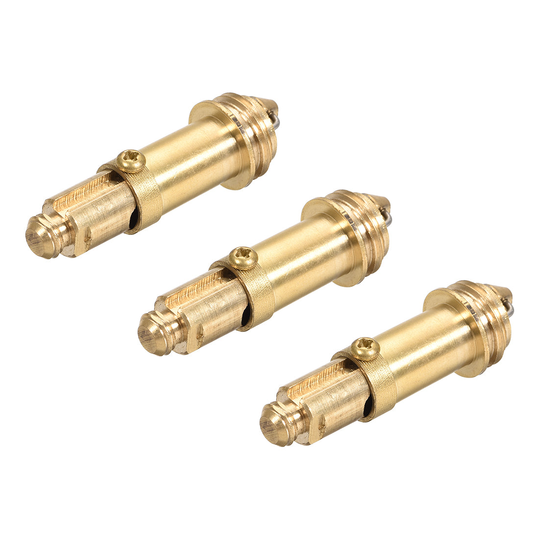 uxcell Uxcell Pop Up Bolt Basin Bath Sink Drain Waste Click Clack Brass Push Spring Plug 3Pcs