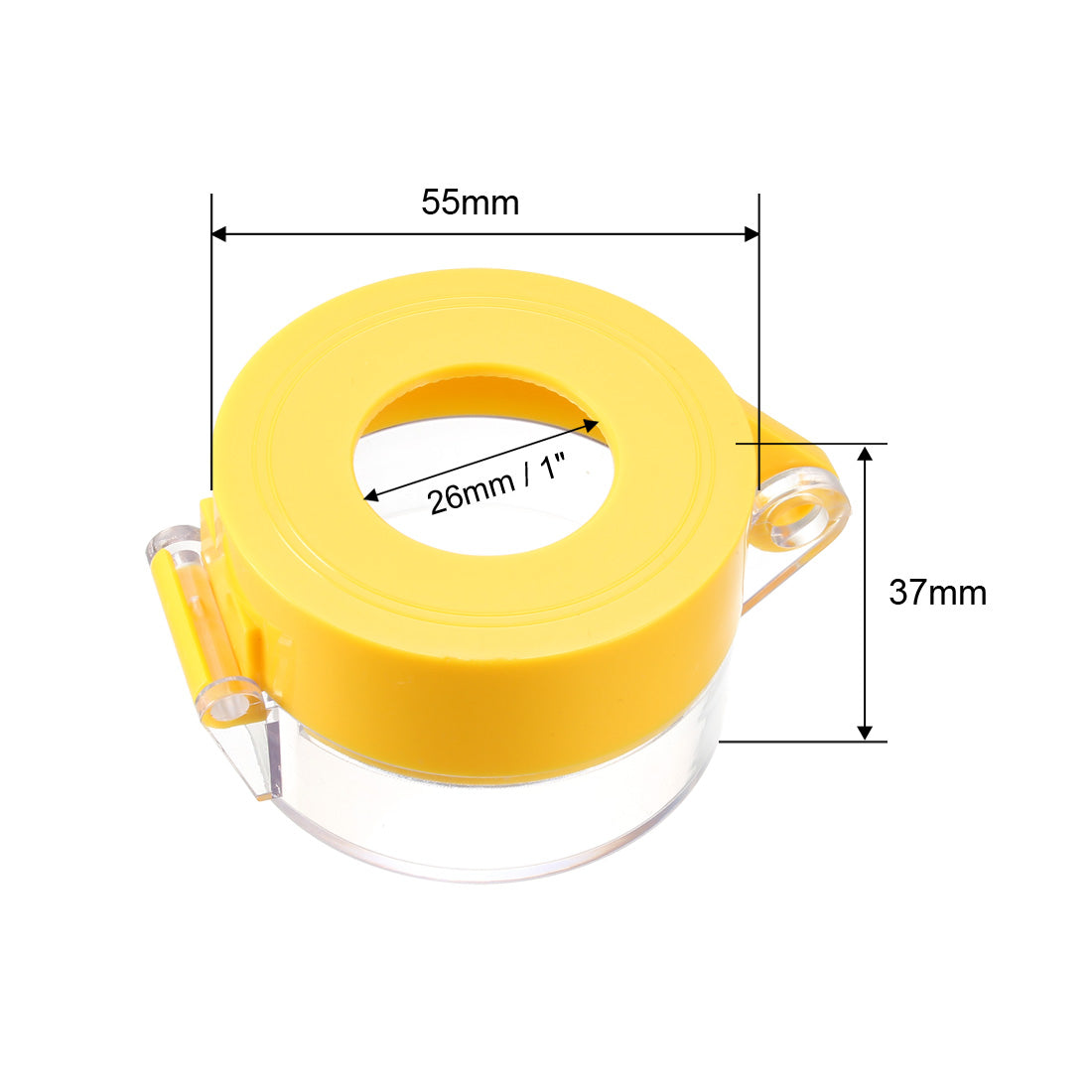 Uxcell Uxcell 2pcs Yellow Plastic Switch Cover Protector for 22mm Diameter Push Button Switch 55*37