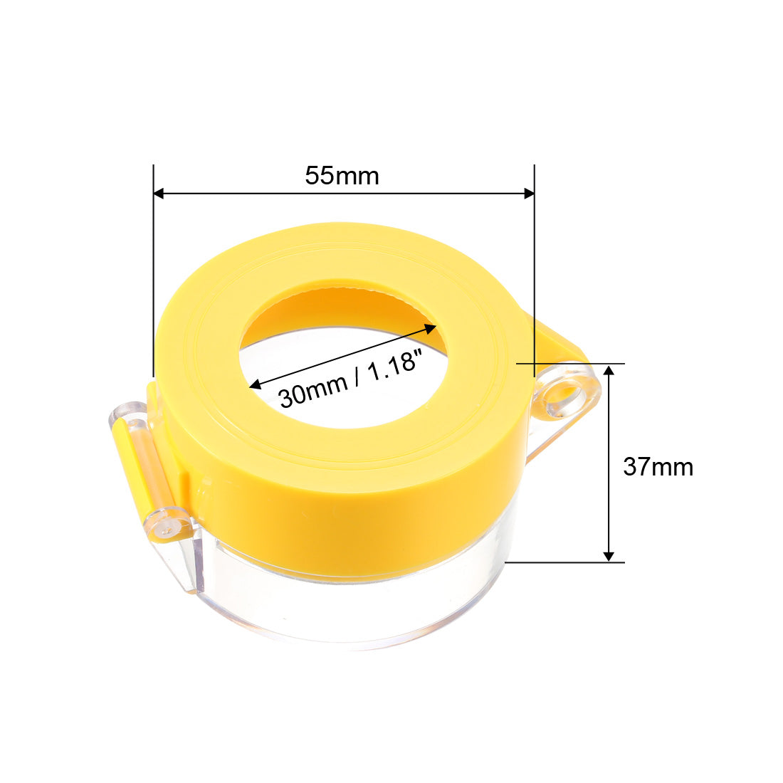 Uxcell Uxcell 2pcs Yellow Plastic Switch Cover Protector for 22mm Diameter Push Button Switch 55*37