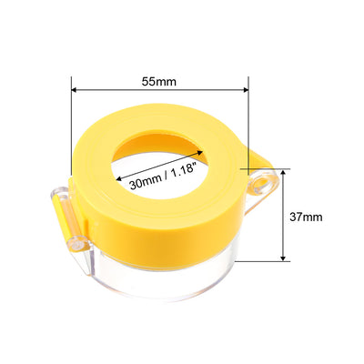 Harfington Uxcell 2pcs Yellow Plastic Switch Cover Protector for 22mm Diameter Push Button Switch 55*37