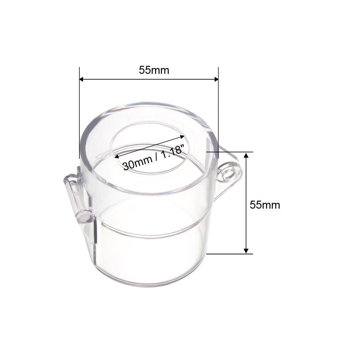 Uxcell Uxcell 1pcs Clear Plastic Switch Cover Protector for 26mm Diameter Push Button Switch 55*55