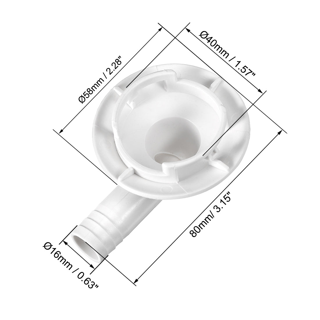 uxcell Uxcell Air Conditioner Drain Hose Connector Elbow Fitting for Mini-Split Units and Window AC Unit 40mm