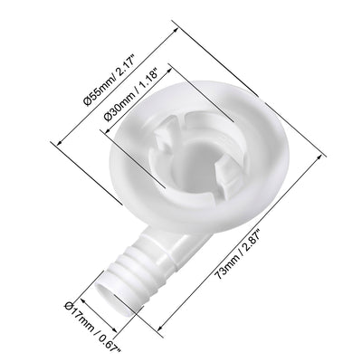 Harfington Uxcell Abflussschlauch Anschlussboge der Klimaanlage für Mini Split und Fenster Teil 30mm, 3Stk