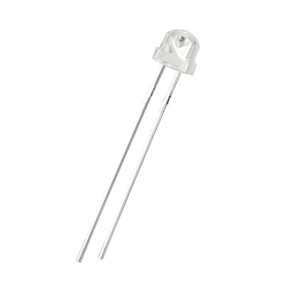 Harfington Uxcell 10pcs 5mm 365-370nm Light Emitting Diode DC 3.4V 20mA Clear Straw Hat