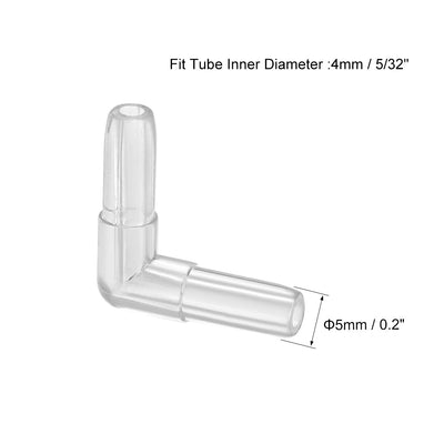 Harfington Uxcell Luftventilanschluss Kunststoff Inline Schlauch Rückschlagventile 4mm Fischbecken L-förmig, 10 Stück