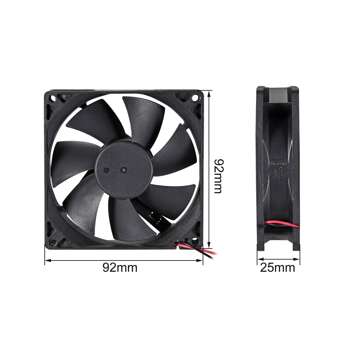 uxcell Uxcell SNOWFAN Authorized 92mm x 92mm x 25mm 12V Brushless DC Cooling Fan YY9225H12S