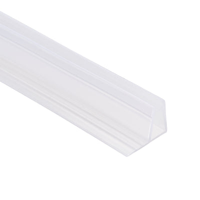 Harfington Uxcell Frameless Glass Shower Door Sweep - Door Bottom Side Seal Strip F-Type with 7/16"(11mm) Drip Rail - 5/16"(8mm) Glass x 39.37"(1000mm) Length