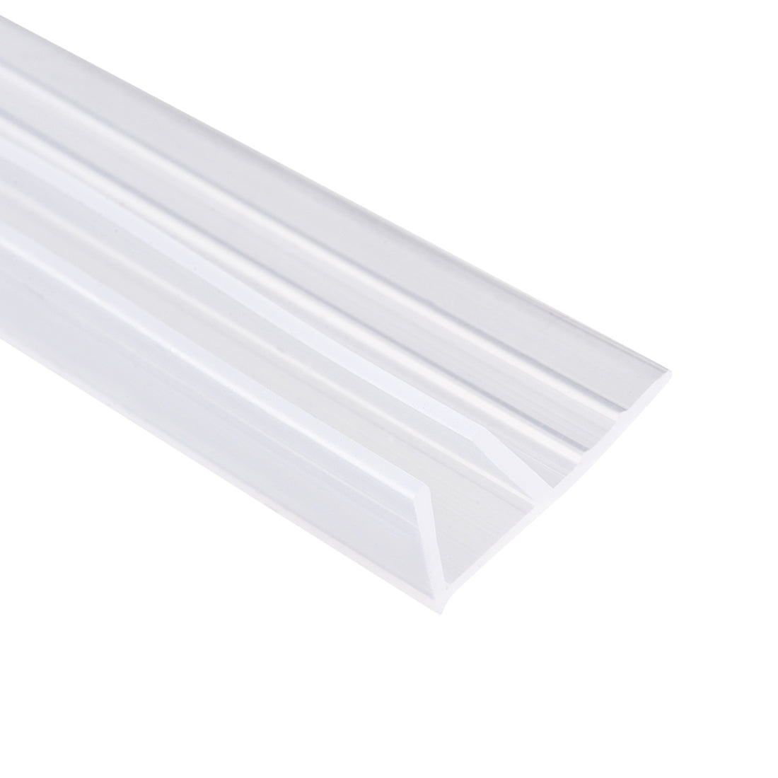 uxcell Uxcell Frameless Glass Shower Door Sweep - Door Bottom Side Seal Strip F-Type with 7/16"(11mm) Drip Rail - 5/16"(8mm) Glass x 39.37"(1000mm) Length