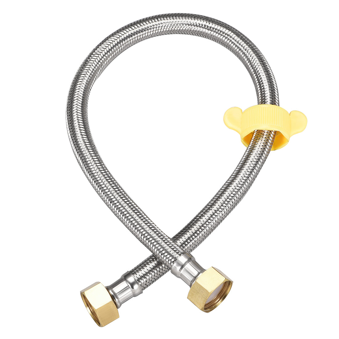 uxcell Uxcell Faucet Supply Line Connector 304 Stainless Steel Hose Brass Nut