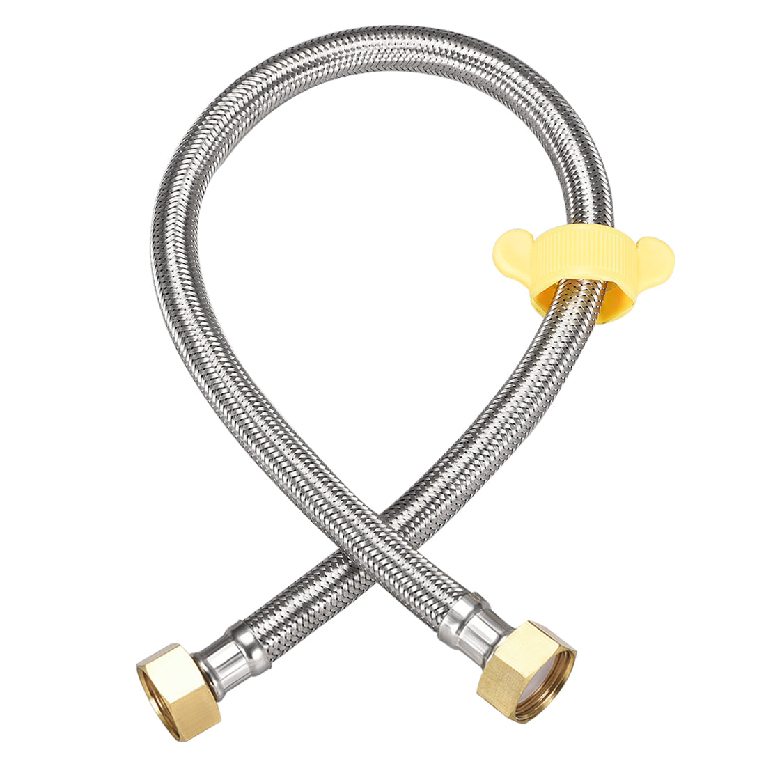 uxcell Uxcell Faucet Supply Line Connector 304 Stainless Steel Hose Brass Nut