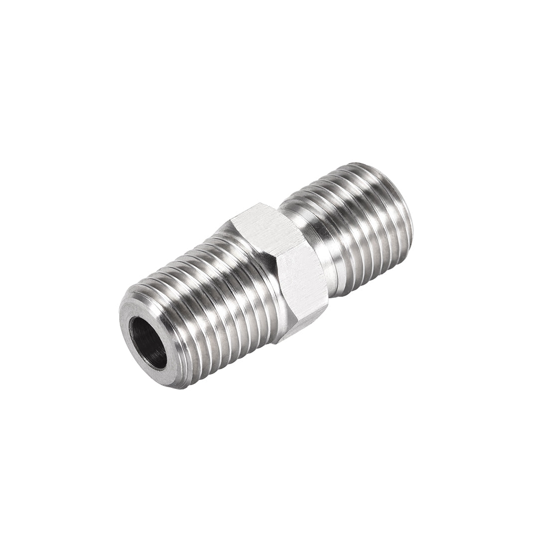 uxcell Uxcell Hex Nipple G1/4 Male x G1/4 Male 304 Stainless Steel Pipe Tube Fitting 4Pcs