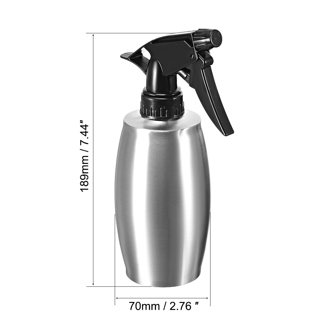 uxcell Uxcell 11.8oz/350ml Spray Bottle 304 Stainless Steel with Fine Mist Sprayer, Refillable Container