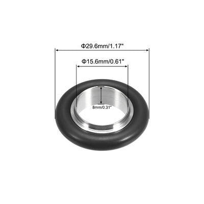 Harfington Uxcell Zentrierring KF-16 Vakuumanschlüsse ISO-KF Flansch 29,6mm x 15,6mm Fluorkautschuk O-Ring