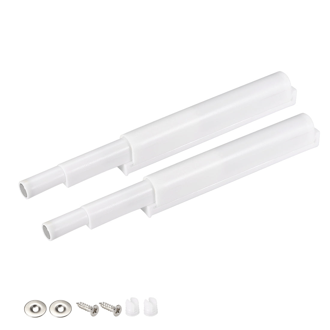 uxcell Uxcell Magnetic Touch Catch Latch Push To Open System Damper Buffer for Cabinet Door Cupboard White 2 Sets