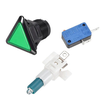 Harfington Uxcell Game Push Button Triangle LED Illuminated Push Button Switch switch for Arcade Video