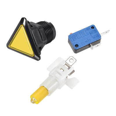 Harfington Uxcell Game Push Button LED Illuminated Push Button Switch with Micro switch