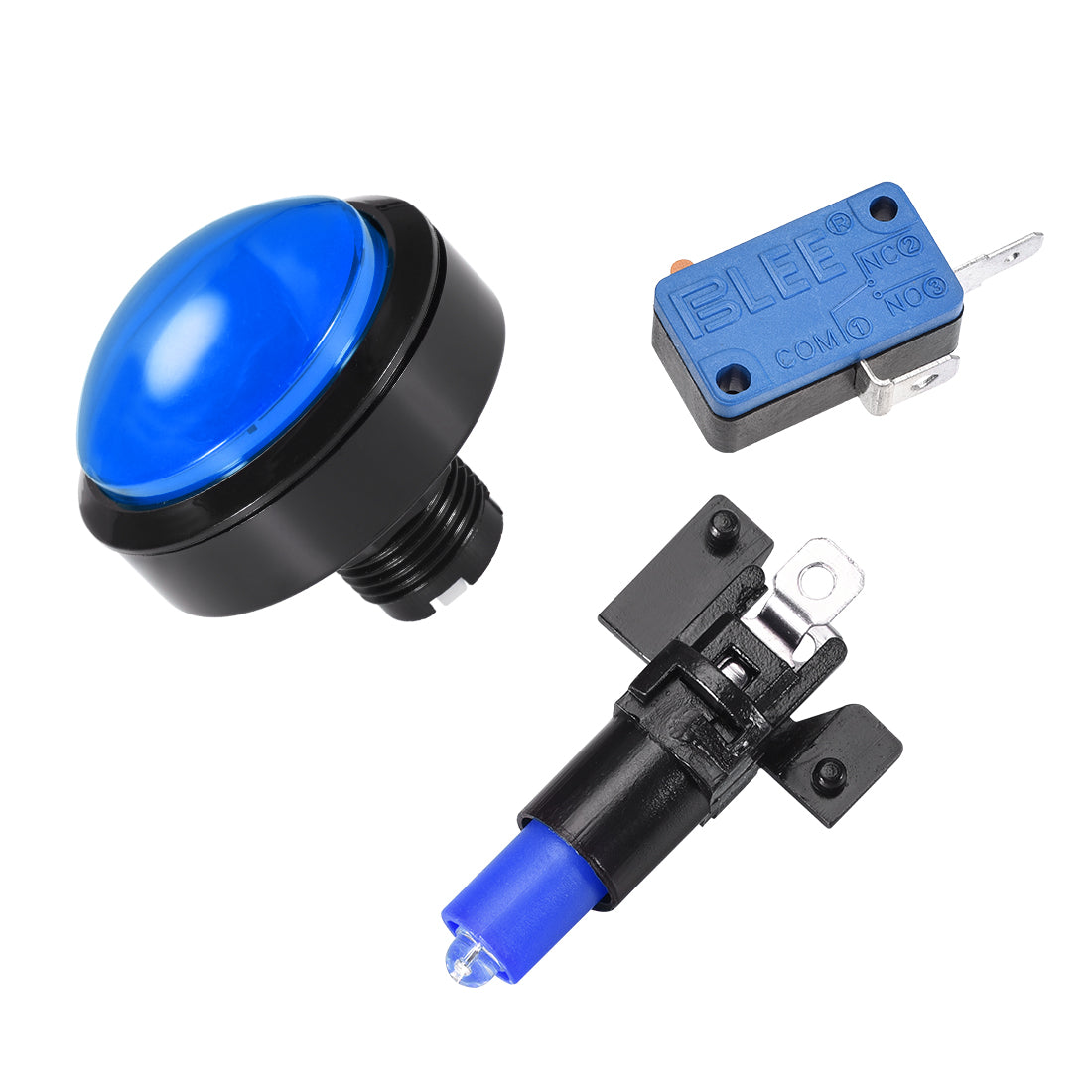 uxcell Uxcell Game Push Button Round LED Illuminated  Switch with Micro switch for Arcade Video Games