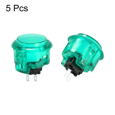 Harfington Uxcell 30mm Mounting Momentary Game Push Button for Video Games Blue 5pcs