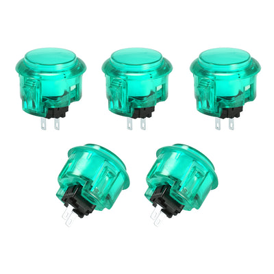 Harfington Uxcell 30mm Mounting Momentary Game Push Button for Video Games Blue 5pcs