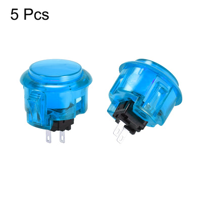 Harfington Uxcell 30mm Mounting Momentary Game Push Button for Video Games Blue 5pcs