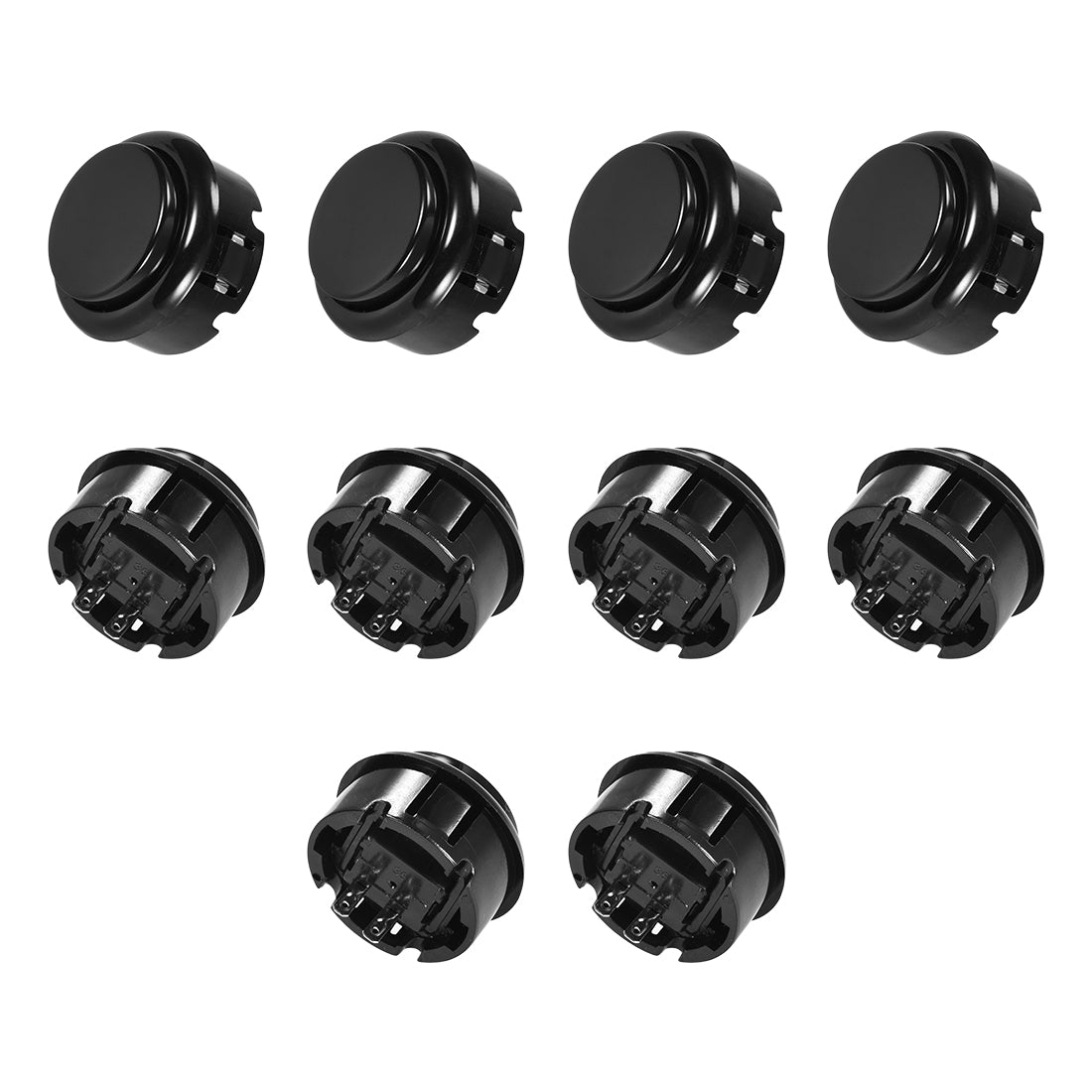 uxcell Uxcell 30mm Mounting Momentary Game Push Button Round for Video Games Green 10pcs